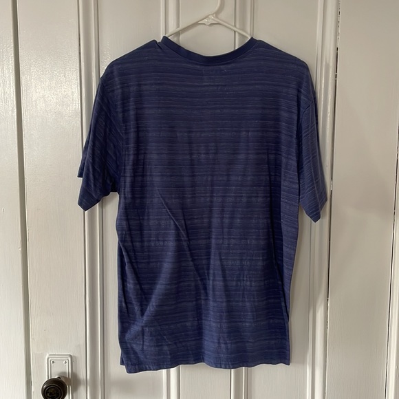 Blue button up Henley with pocket - Picture 3 of 3